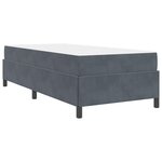 vidaXL Cadre de lit Gris foncé et Blanc 100 x 200 cm Velours