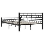 vidaXL Cadre de lit sans matelas noir acier 140x200 cm
