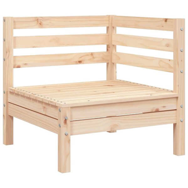 vidaXL Canapé d'angle de jardin bois de pin massif