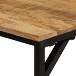 vidaXL Table à manger 160x80x75 cm bois de manguier massif brut