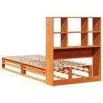 vidaXL Lit bibliothèque sans matelas cire marron 100x200cm bois massif