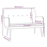 vidaXL Banc Bleu 108x79x79 cm Velours