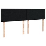 vidaXL Sommier à lattes de lit avec matelas Noir 140x190 cm Tissu