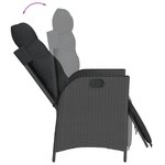 vidaXL Ensemble à manger de jardin 9Pièces coussins noir résine tressée