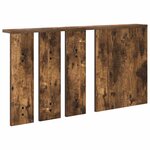vidaXL Porte-manteau mural avec étagère Chêne fumé 85 x 10 x 45 cm