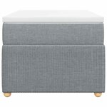 vidaXL Sommier à lattes de lit avec matelas Gris clair 100x200cm Tissu