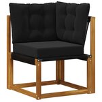 vidaXL Ensemble de canapés d'extérieur 11 pc Naturel et Noir