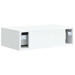 vidaXL Table d'appoint murale Blanc 59 x 34 5 x 17 cm