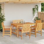 vidaXL Ensemble de salle à manger de jardin en bois massif d'acacia
