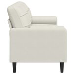vidaXL Canapé 3 places avec oreillers décoratifs crème 210 cm velours