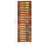vidaXL Tapis de sol de cuisine lavable Cuillère 45x150 cm