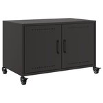 vidaXL Meuble TV noir 68x39x43 5 cm acier