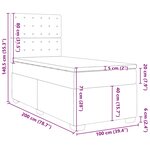 vidaXL Sommier à lattes de lit avec matelas Gris foncé 100x200 cm