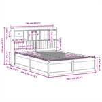 vidaXL Cadre de lit sans matelas cire marron 160x200cm bois pin massif