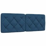vidaXL Cadre de lit sans matelas bleu 140x200 cm tissu