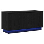 vidaXL Meuble TV Chêne noir 100 x 38 x 49 cm Bois d'ingénierie