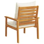 vidaXL Fauteuil de jardin lot de 2 avec coussin bois massif d'acacia