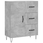 vidaXL Buffet gris béton 69 5x34x90 cm bois d'ingénierie