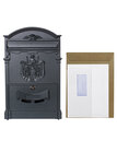 Boîte aux lettres style rétro - classique  Residencia D-2151/GA  Aluminium  Gris