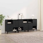 vidaXL Buffets 3 Pièces Chêne noir 60 x 35 x 70 cm Bois d'ingénierie