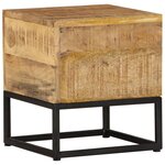 vidaXL Table d'appoint 30x30x33 cm Bois de manguier brut