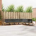 vidaXL Ensemble de canapés d'extérieur 6 pc Naturel et Anthracite