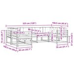 vidaXL Ensemble de canapés d'extérieur 6 pc Blanc et Beige