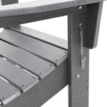 vidaXL Chaise Adirondack pliante Gris clair 74.5 x 80.5 x 90cm HDPE