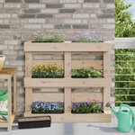 vidaXL Caisses à fleurs pour palettes Euro 24 Pièces Noir