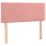 vidaXL Sommier à lattes de lit avec matelas LED Rose 80x200 cm Velours