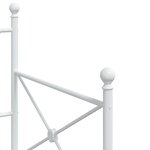 vidaXL Lit de repos sans matelas blanc 80x200 cm acier