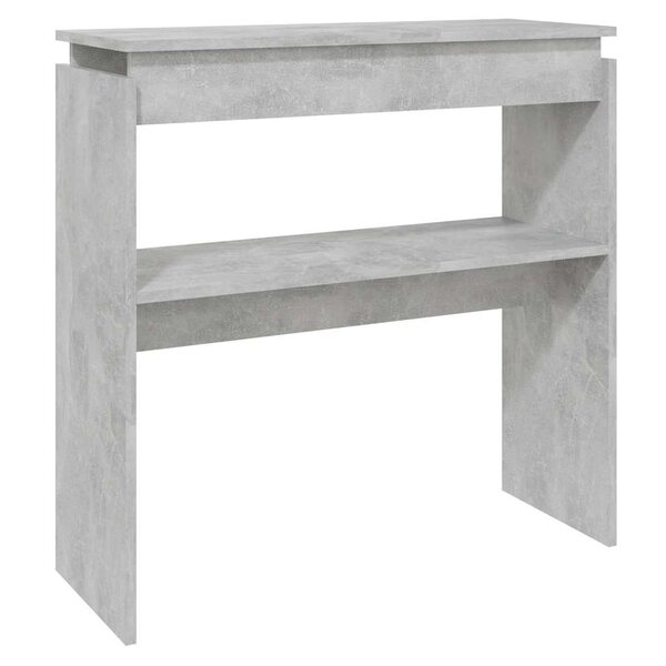 vidaXL Table console Gris béton 80x30x80 cm Aggloméré