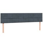 vidaXL Sommier à lattes de lit et matelas gris foncé 180x220cm velours