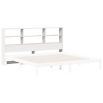 vidaXL Tête de lit avec rangement blanc 200 cm bois massif de pin
