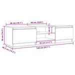 vidaXL Meuble TV avec lumières LED chêne artisanal bois d'ingénierie