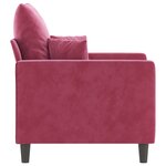 vidaXL Fauteuil Rouge bordeaux 60 cm Velours