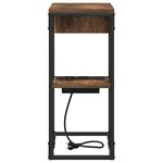 vidaXL Table de chevet Chêne fumé 41.5 x 26 x 60.5 cm
