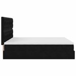 VidaXL Cadre de lit ottoman avec matelas noir 180x200cm velours