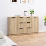 vidaXL Buffets 2 Pièces Chêne sonoma 60x30x70 cm Bois d'ingénierie