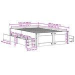 vidaXL Cadre de lit sans matelas avec tiroirs 120x200 cm bois pin