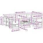 vidaXL Ensemble de canapés d'extérieur 10 pc Naturel et Gris clair
