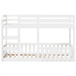 vidaXL Lit superposé Blanc 75x190 cm Bois de pin massif