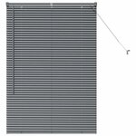 vidaXL Store de Fenêtre avec des rideaux Gris foncé Aluminium