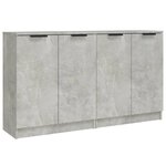 vidaXL Buffets 2 Pièces Gris béton 60x30x70 cm Bois d'ingénierie