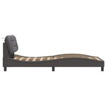 vidaXL Cadre de lit avec LED sans matelas gris 90x200 cm