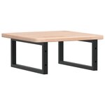 vidaXL Étagère de vasque murale acier et bois de chêne massif