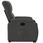 vidaXL Fauteuil inclinable gris foncé tissu microfibre