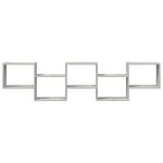 vidaXL Étagère cube murale 5 compartiments gris béton bois ingénierie