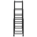 vidaXL Jardinière avec roues 83x25x83 5 cm Noir Fer