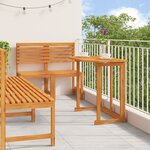 Ensemble de jardin 5 pièces en bois d'acacia